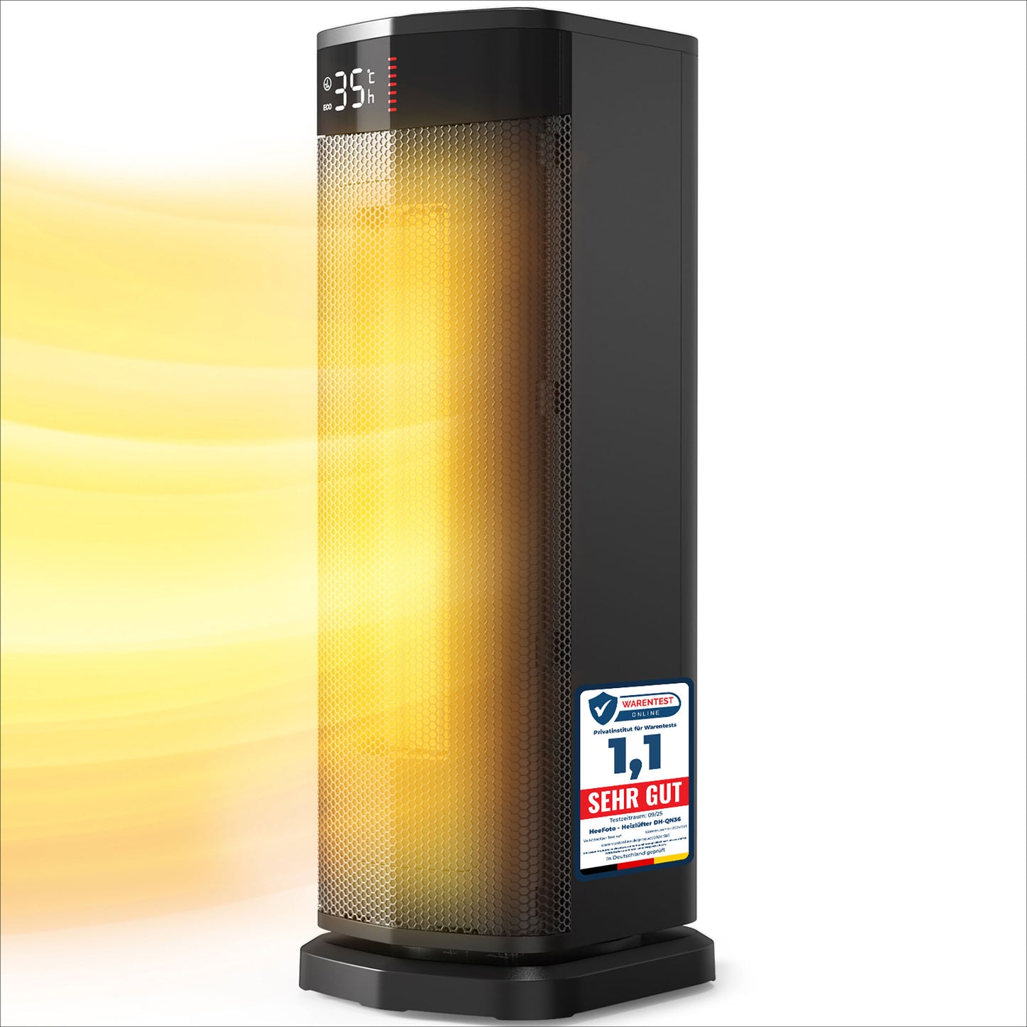 Heefoto ECO Heizlüfter 2000W – Energiesparend & Leise